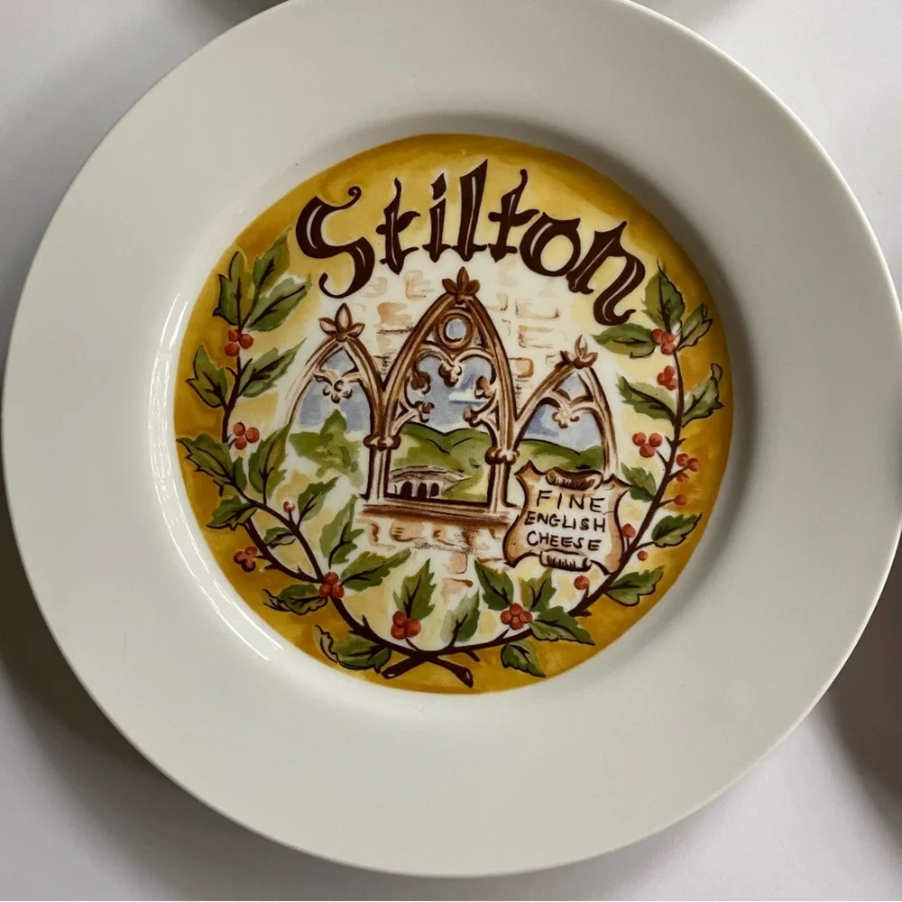 Restoration Hardware Plates Cheese theme appetizers BRIE Classic Cheese 7.5